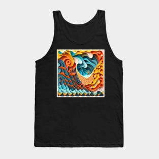 paper washi waves Tank Top